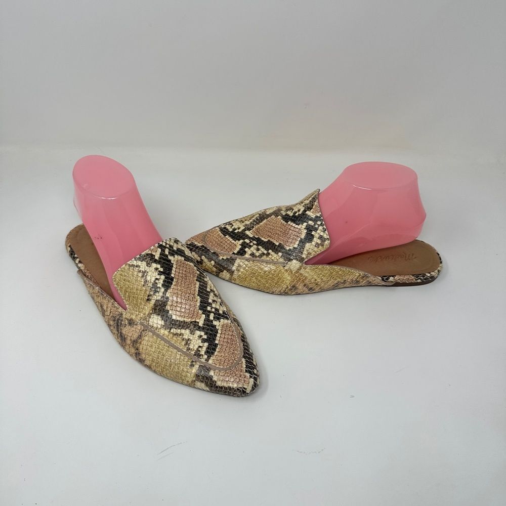 MADEWELL Womens Shoes FRANCES Skimmer Mules Snake Print Size 9 1/2‎ - Picture 4 of 5
